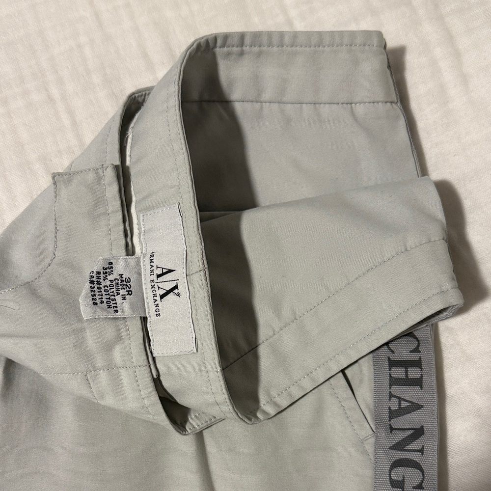 Armani Exchange Men's Light Gray Chinos
